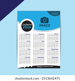 Print-ready  Calendar Design 2025 Template