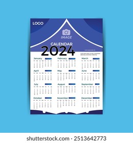 Print-ready  Calendar Design 2025 Template