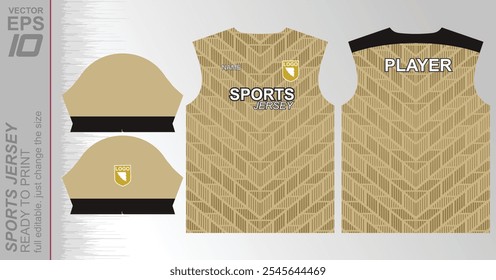 Patrón de jersey listo para imprimir, fácilmente redimensionable para adaptarse a cualquier deporte. Ideal para fútbol, baloncesto, running y más, con un diseño dinámico adecuado para un uso atlético versátil.