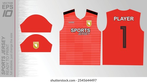 Print-ready jersey pattern, easily resizable to fit any sport. Ideal for football, basketball, running, and more, with a dynamic design suited for versatile athletic use.