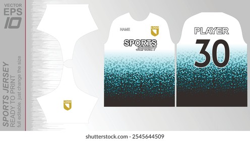 Print-ready jersey pattern, easily resizable to fit any sport. Ideal for football, basketball, running, and more, with a dynamic design suited for versatile athletic use.