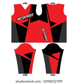 Print-ready sublimation motocross long-sleeve jersey design