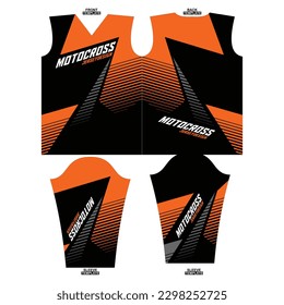 Diseño jersey motocross de manga larga para sublimación de impresión