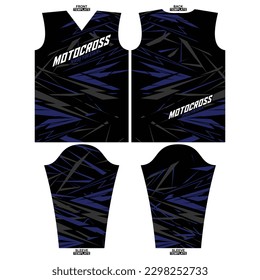 Print-ready sublimation motocross long-sleeve jersey design	
