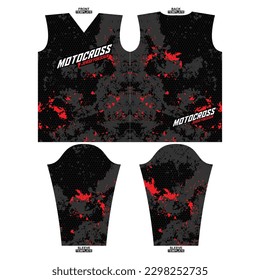 Print-ready sublimation motocross long-sleeve jersey design