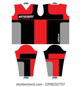 Print-ready sublimation motocross long-sleeve jersey design