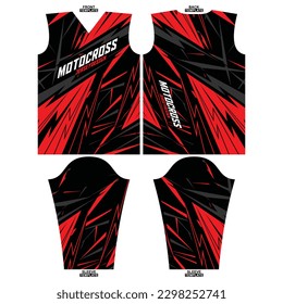 Print-ready sublimation motocross long-sleeve jersey design