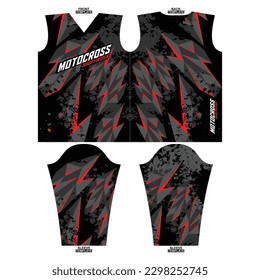 Print-ready sublimation motocross long-sleeve jersey design