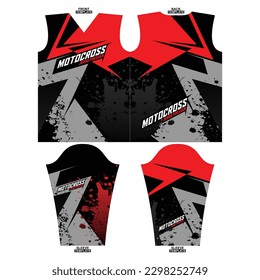 Print-ready sublimation motocross long-sleeve jersey design