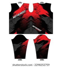 Print-ready sublimation motocross long-sleeve jersey design