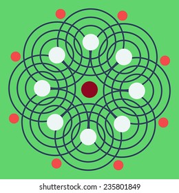 Print-Round vector ornament Mandala. Traditional orient symbol. 
