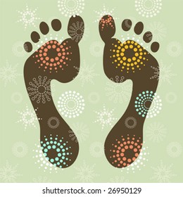 Prints of feet