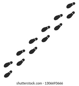Step Footprints Paths Vector Illustration Stock Vector (Royalty Free ...