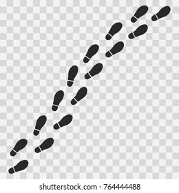 Prints, footprints, icons. Vector illustration