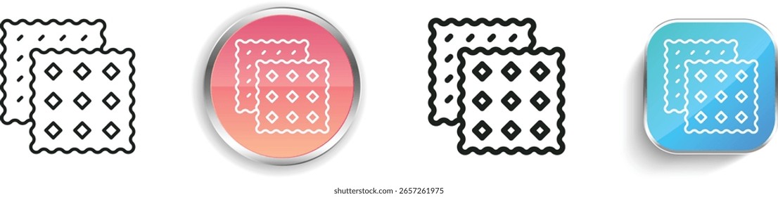 prints icon. Thin Linear, Regular and Button Style Design Isolated On White Background