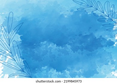 Drucksatz. Poster. Rosa, Blüte, Blau, Marineinfanterie, Elfenbeinküste, beige Aquarellfarben Illustration und goldene Elemente
