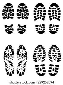 Prints of shoes, vector Illustration
