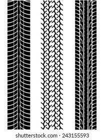 Prints of tire, vector illustration