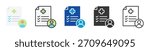 prior authorization icon set multi style various collection