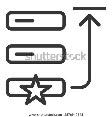 Prioritie Icon Lineal Style Vector Illustration