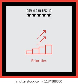 Priorities  line icon