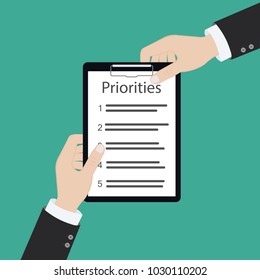 Priorities Priority Concept Vector Illustration Stock Vector (Royalty ...