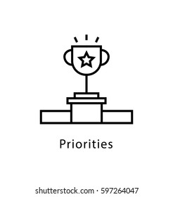 Priorities Vector Line Icon 