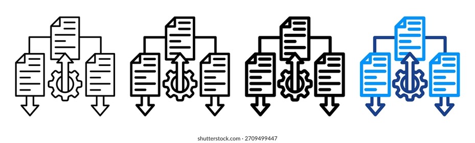 Conjunto de Colecciones de contorno diferente de icono de priorización