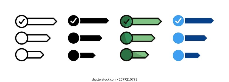 Prioritization Icon Set Multiple Style Collection
