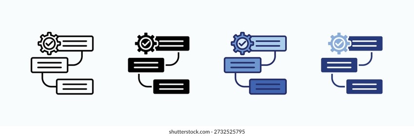 Prioritization Icon Sheet Multiple Style Collection Isolated Vector