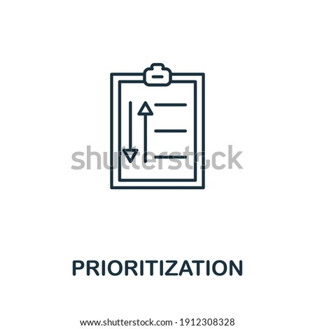 Prioritization icon. Simple element from business intelligence collection. Creative Prioritization icon for web design, templates, infographics and more