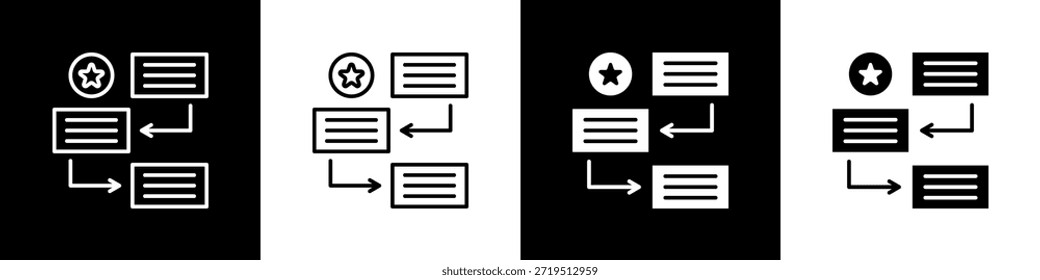 Icono De Priorización Con Estilo Mínimo Variativo Negro Blanco