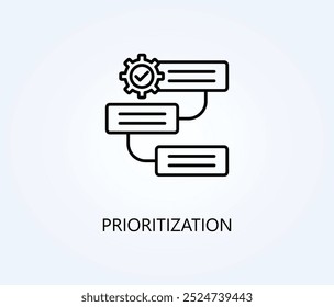 Prioritization Vector, Icon Or Logo Sign Symbol Illustration