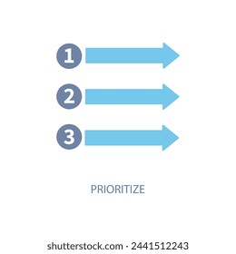 prioritize concept line icon. Simple element illustration. prioritize concept outline symbol design.