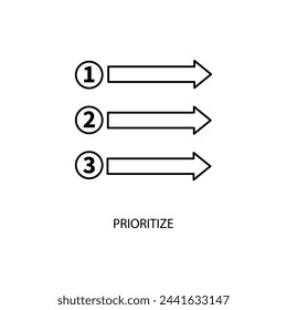 prioritize concept line icon. Simple element illustration. prioritize concept outline symbol design.