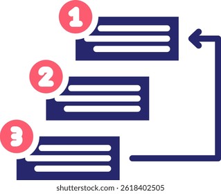 Prioritize Icon Fill Vector Illustration