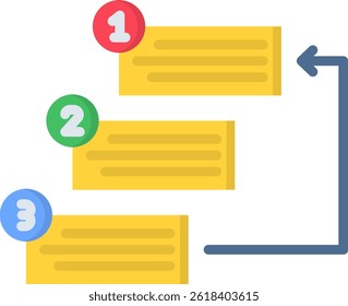 Prioritize Icon Flat Vector Illustration