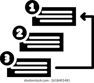 Prioritize Icon Glyph Vector Illustration