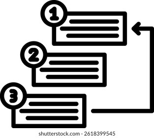 Prioritize Icon Line Vector Illustration