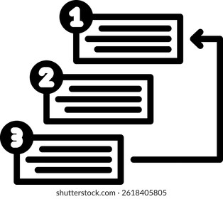 Prioritize Icon Mixed Vector Illustration