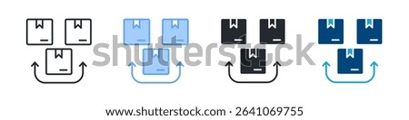 Prioritize Icon Set Multiple Style. Design In Outline, Blue, Glyph, Dualtone