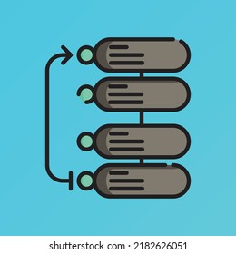 Prioritize Icon Vector Illustration. Flat Outline Cartoon. Artificial Intelligence Icon Concept Isolated Premium Vector