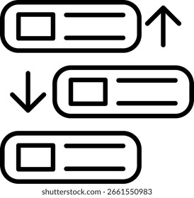 Priorizar el diseño de iconos de Vector de línea