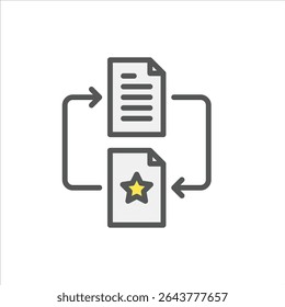 ícone priorizar contorno preenchido pela tarefa. ilustração importante da linha de cor da tarefa.