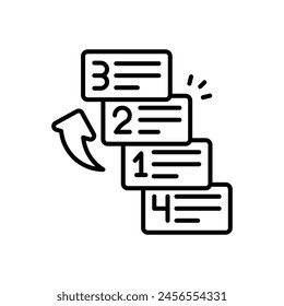 Prioritize Task icon in vector. Logotype
