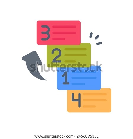 Prioritize Task icon in vector. Logotype
