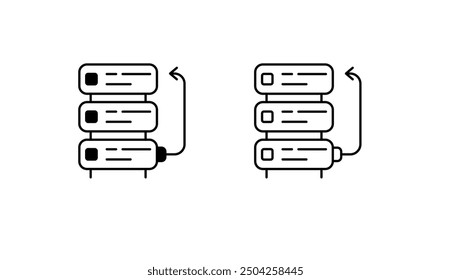 Priority Arrangement icon design with white background stock illustration