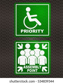 priority and assembly point icon