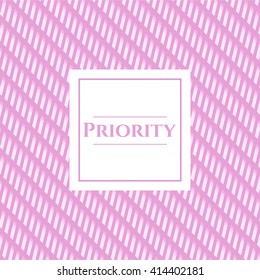 Priority colorful banner