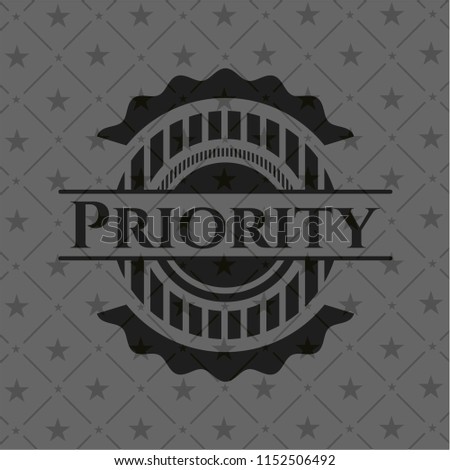 Priority dark icon or emblem